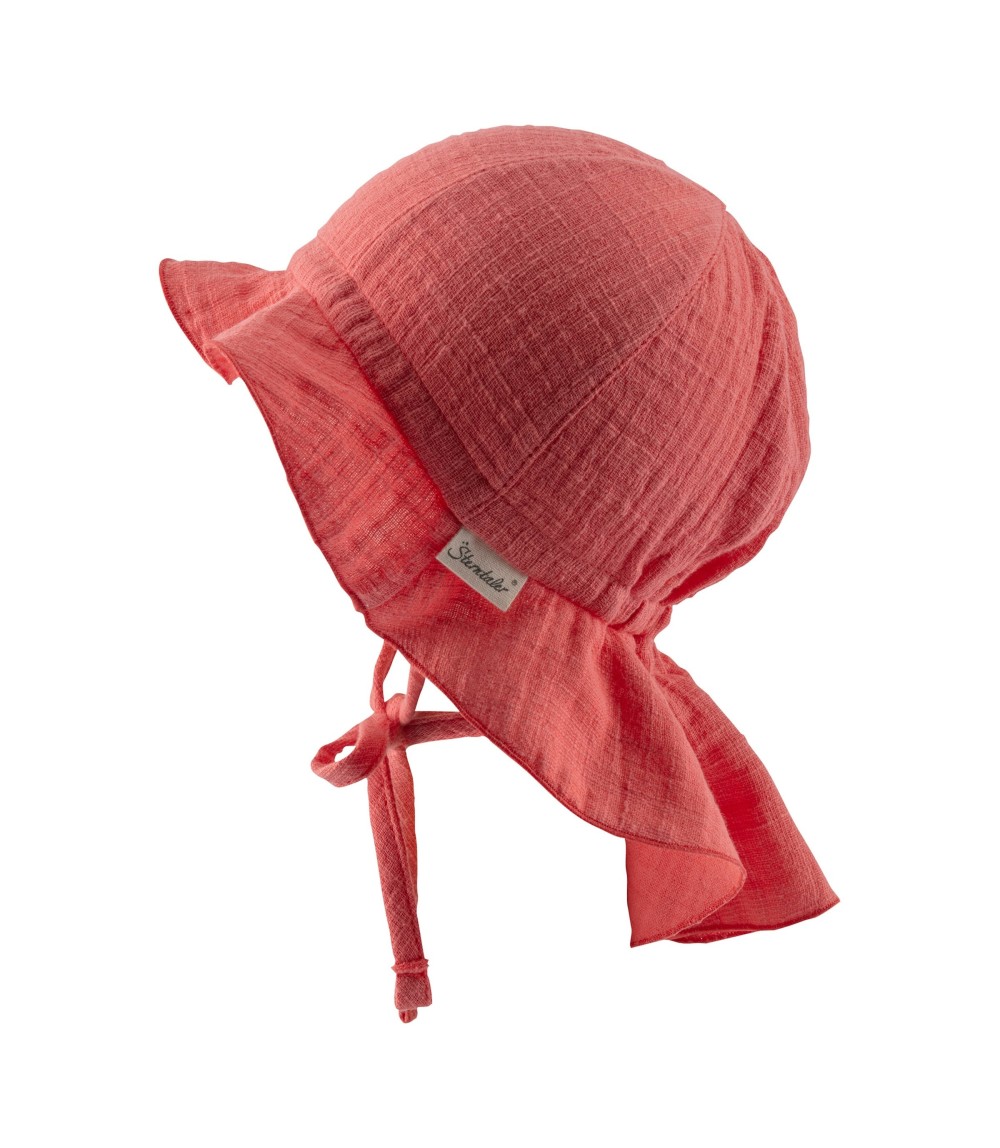 Musselin-Sonnenhut mit Nackenschutz