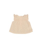 2-tlg. Set T-Shirt Flügelarm und Shorts Lochstickerei