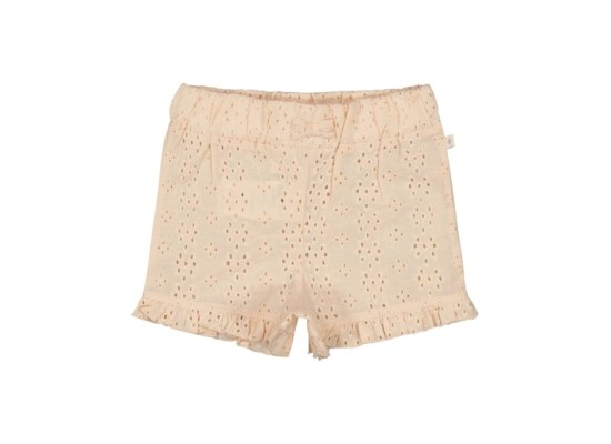 2-tlg. Set T-Shirt Flügelarm und Shorts Lochstickerei