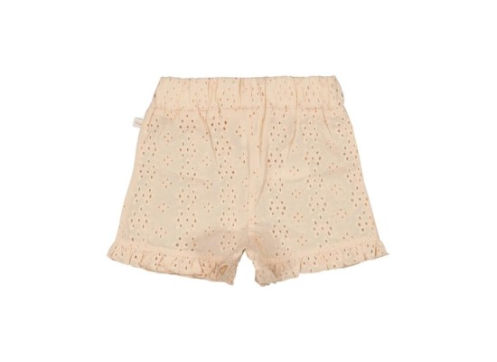 2-tlg. Set T-Shirt Flügelarm und Shorts Lochstickerei