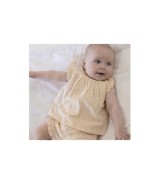 2-tlg. Set T-Shirt Flügelarm und Shorts Lochstickerei