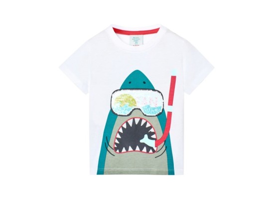 T-Shirt Wendepailletten Hai