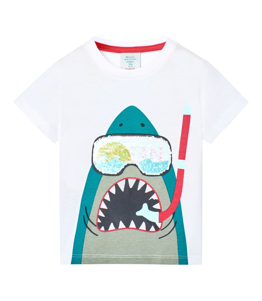 T-Shirt Wendepailletten Hai