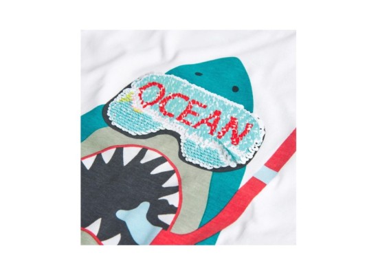 T-Shirt Wendepailletten Hai