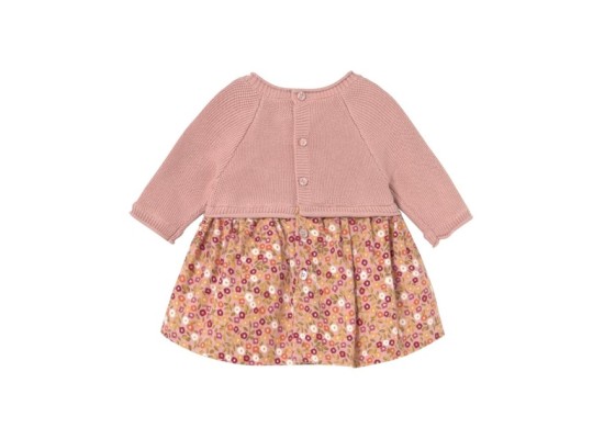 Kleid langarm 2in1 Strickpullover und Rock Blumen