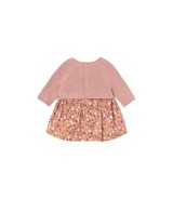 Kleid langarm 2in1 Strickpullover und Rock Blumen