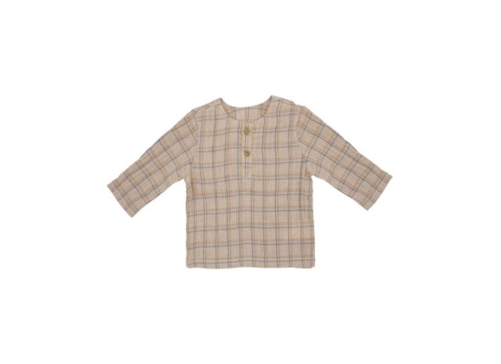 Musselin-Hemd langarm Karo