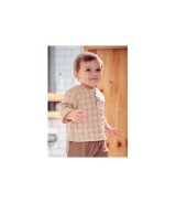 Musselin-Hemd langarm Karo