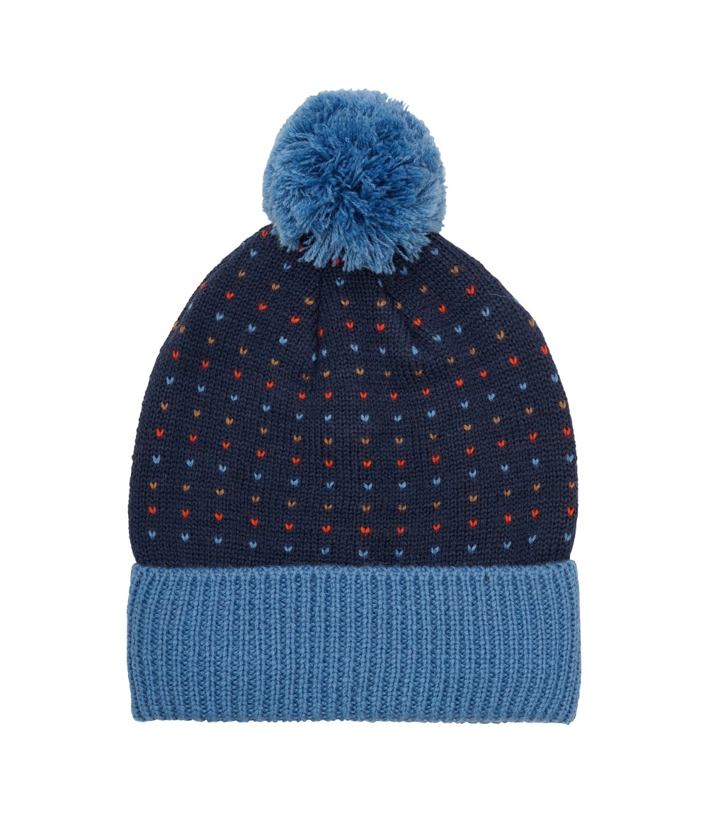 Winter-Strickmütze mit Bommel