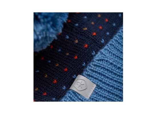 Winter-Strickmütze mit Bommel