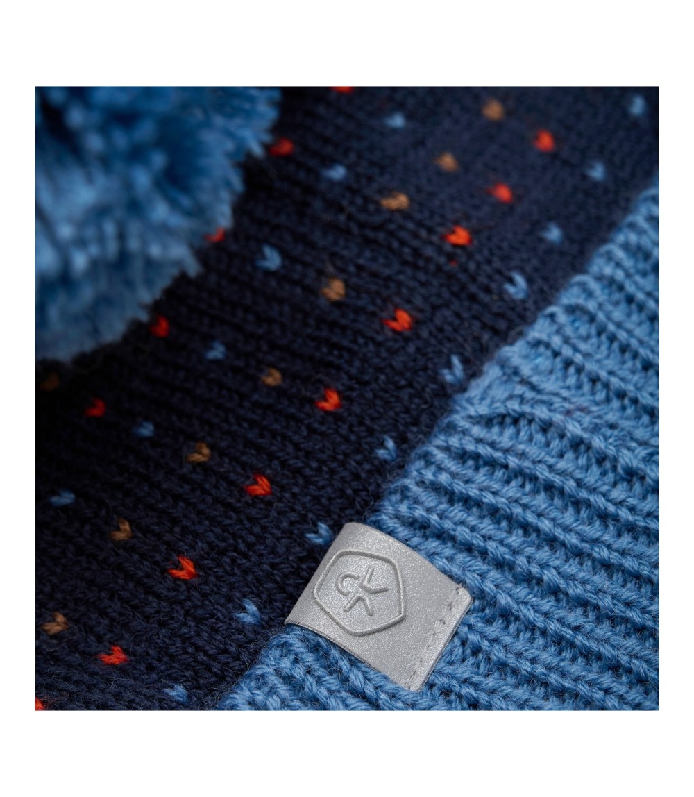 Winter-Strickmütze mit Bommel