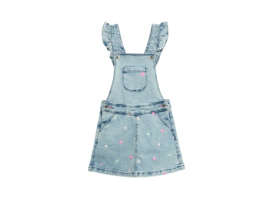 Jeans-Latzkleid Herzen