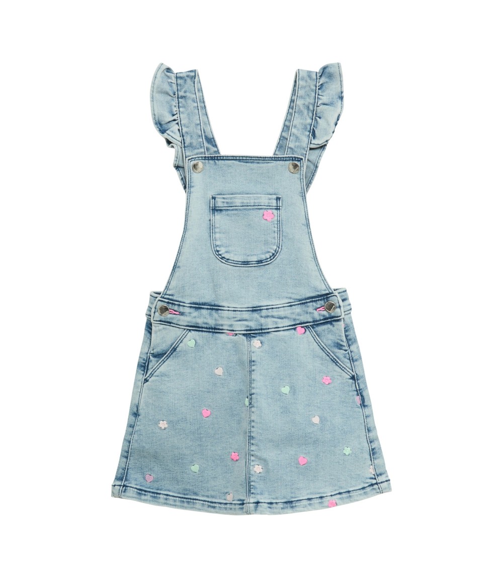 Jeans-Latzkleid Herzen