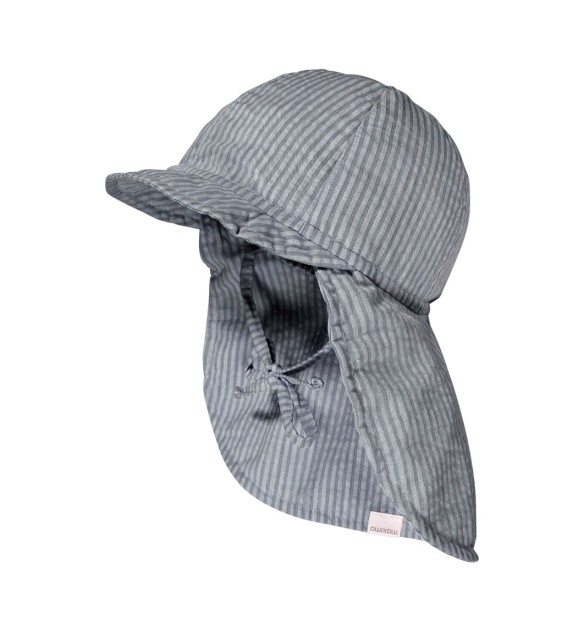 Schirmütze mit Nackenschutz Ringel