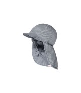 Schirmütze mit Nackenschutz Ringel