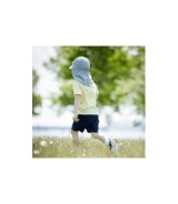 Schirmütze mit Nackenschutz Ringel