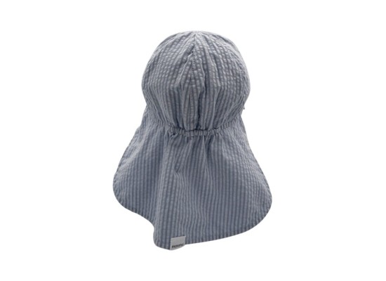 Schirmütze mit Nackenschutz Ringel