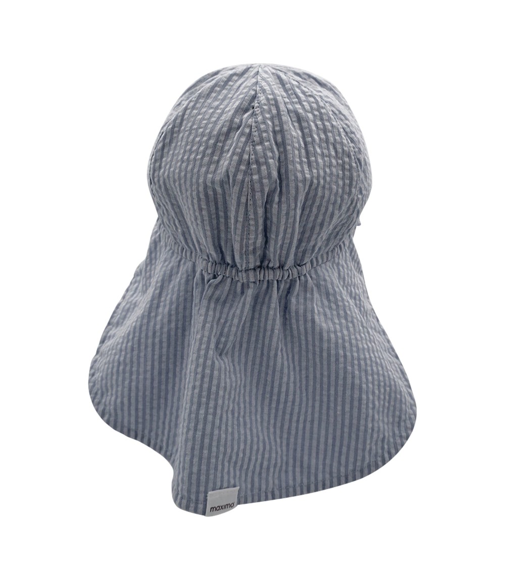 Schirmütze mit Nackenschutz Ringel