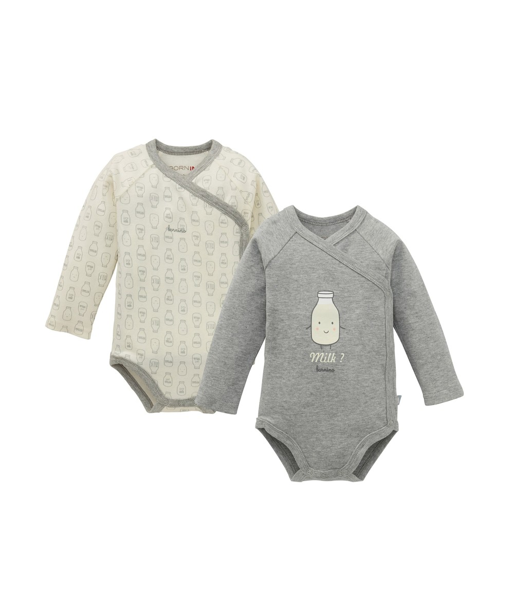 2er-Pack Wickelbodys langarm