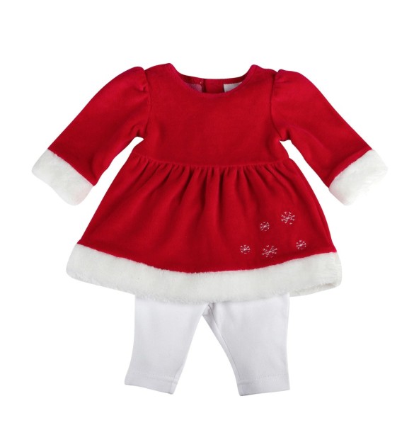 2-tlg. Set Weihnachtskleid mit Leggings
