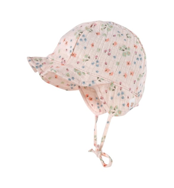 Mütze mit Schild Blumen