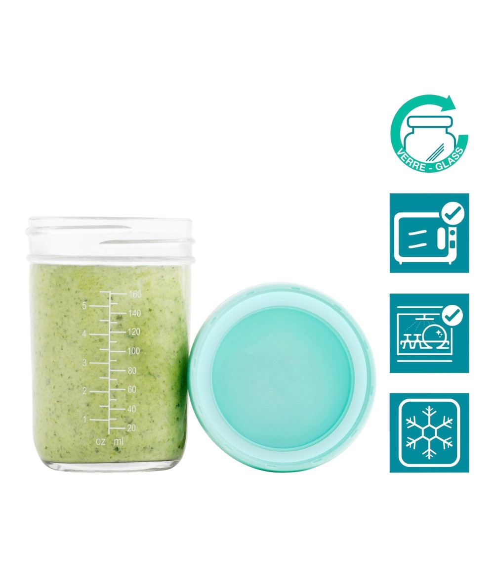 4er-Pack Aufbewahrungsbecher Glas