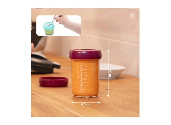 4er-Pack Aufbewahrungsbecher Glas