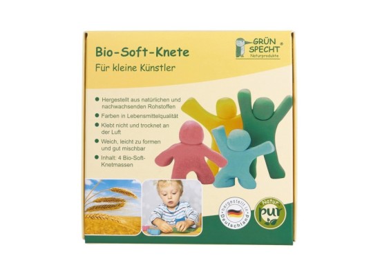 Bio-Soft-Knete 4 Farben