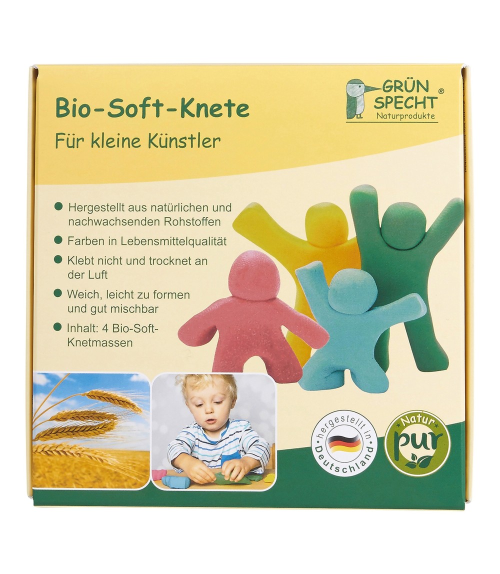 Bio-Soft-Knete 4 Farben