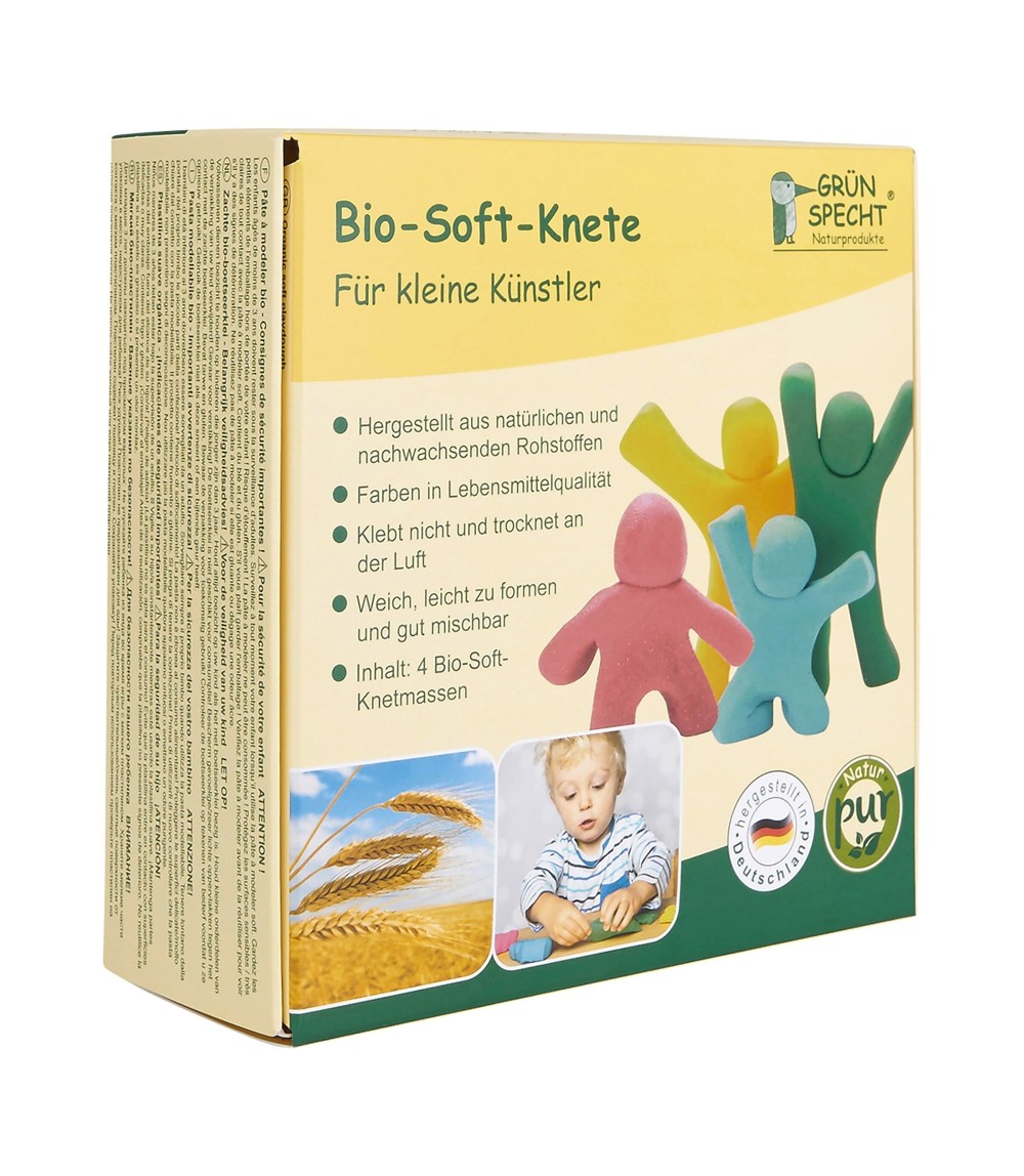 Bio-Soft-Knete 4 Farben