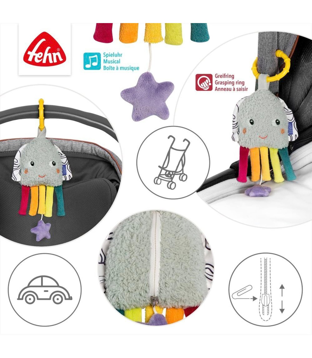 Mini-Spieluhr Tintenfisch 22cm