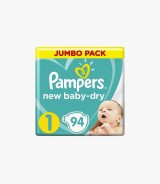 Pampers Baby-Dry, Size 2, Mini, 3-8 kg, Value Pack