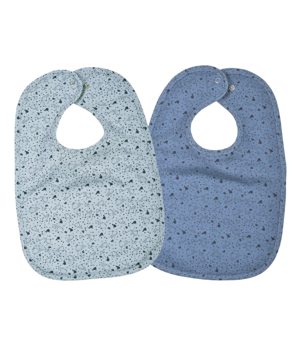 2er-Pack Lätzchen mit Druckknopf 26x40 cm