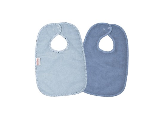 2er-Pack Lätzchen mit Druckknopf 26x40 cm