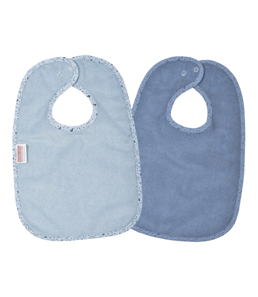 2er-Pack Lätzchen mit Druckknopf 26x40 cm