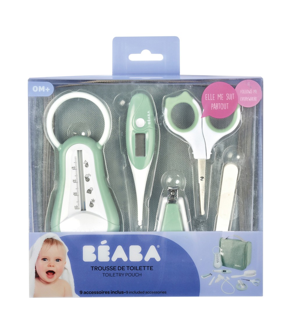 9-tlg. Babypflege-Set mit Kulturbeutel