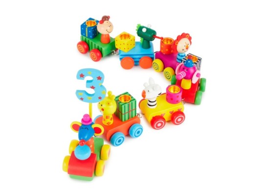 Geburtstagszug Holz Safari mit Zahlen 0-9 - ab Geburt