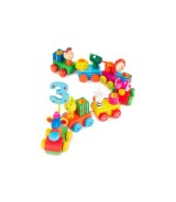 Geburtstagszug Holz Safari mit Zahlen 0-9 - ab Geburt