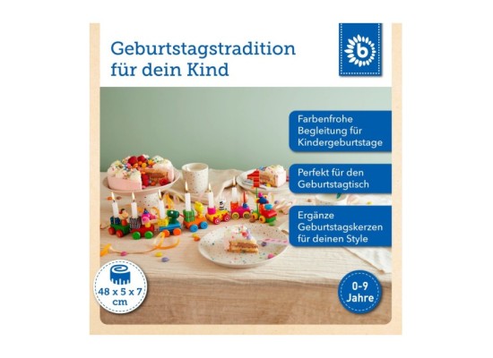 Geburtstagszug Holz Safari mit Zahlen 0-9 - ab Geburt