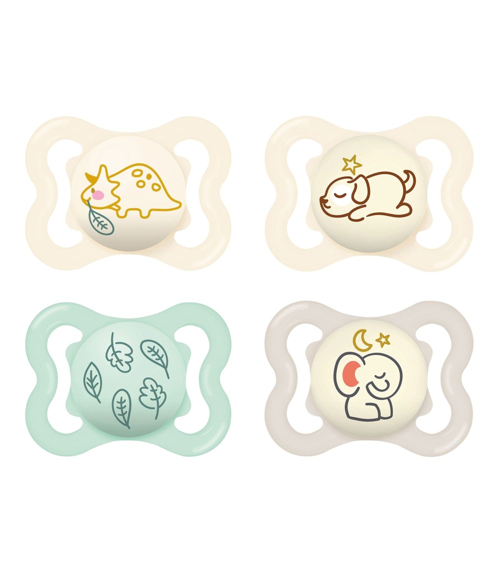 4er-Pack Schnuller Supreme Day+Night Silikon