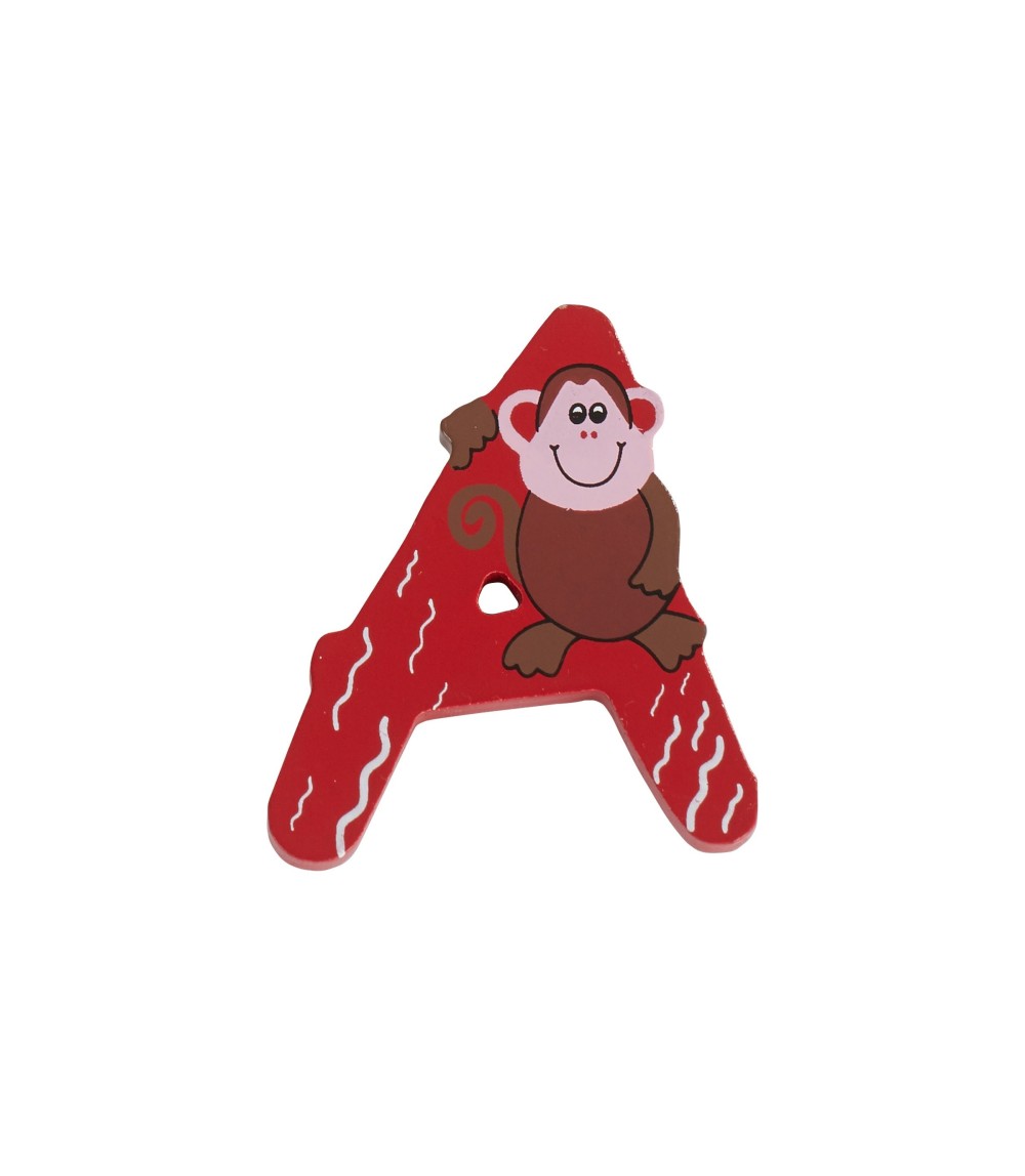 Holzbuchstaben mit Tiermotiven zum Aufkleben