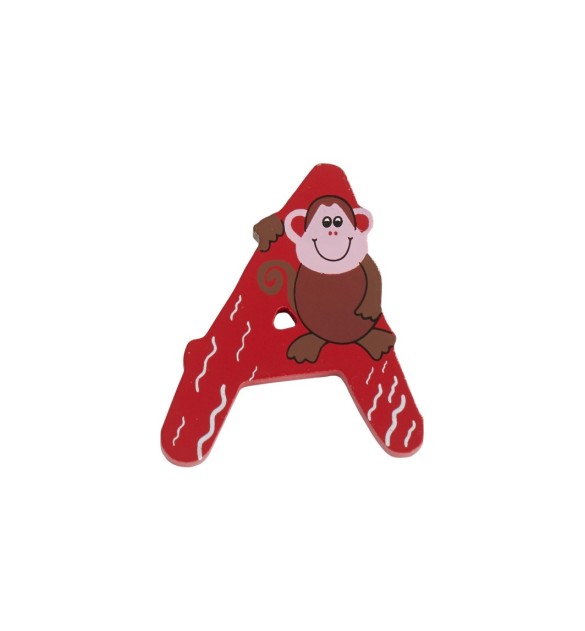 Holzbuchstaben mit Tiermotiven zum Aufkleben