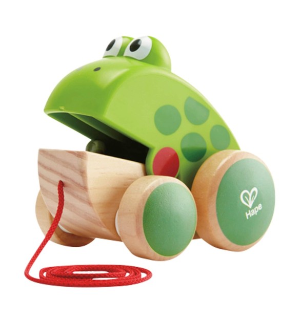 Nachziehspielzeug Frosch Fridolin