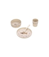 4-tlg. Geschirrset mit Zellulose