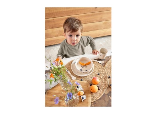 4-tlg. Geschirrset mit Zellulose