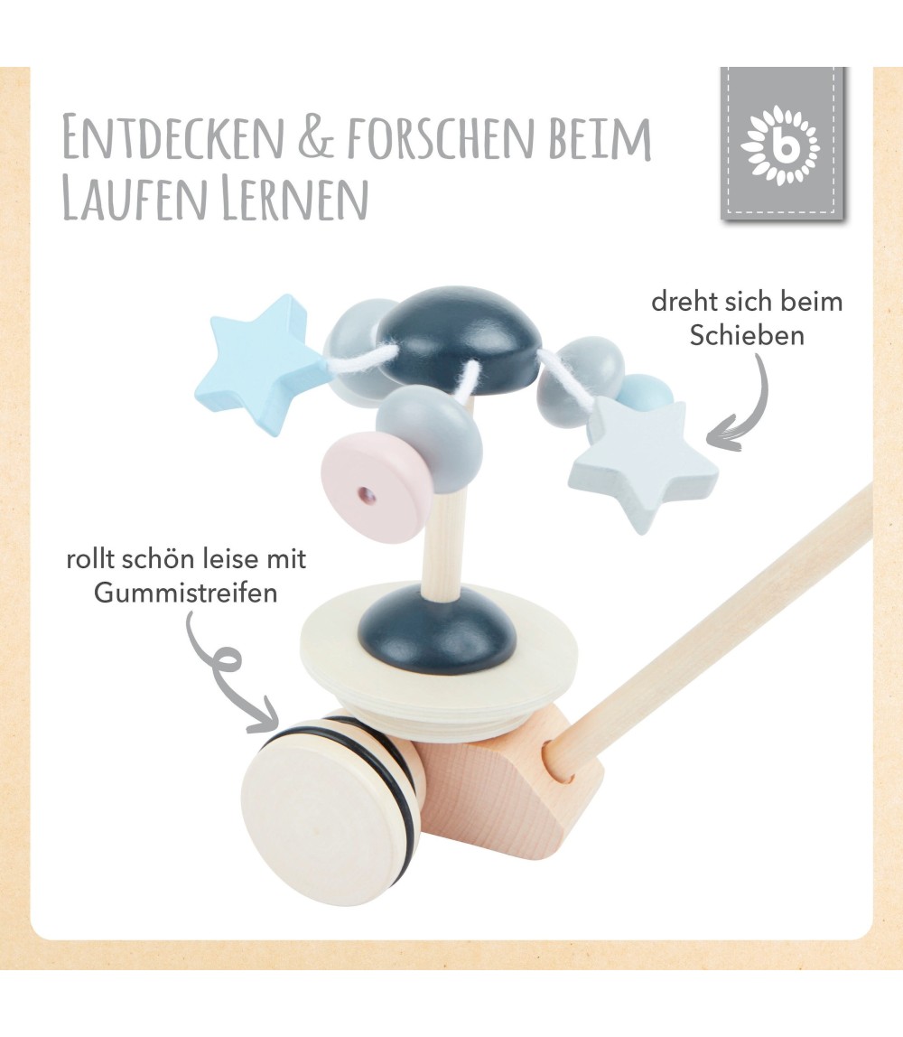 Schiebespielzeug Holz mit Stern-Karussell -  - ab 18 Monate