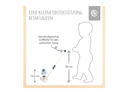 Schiebespielzeug Holz mit Stern-Karussell -  - ab 18 Monate