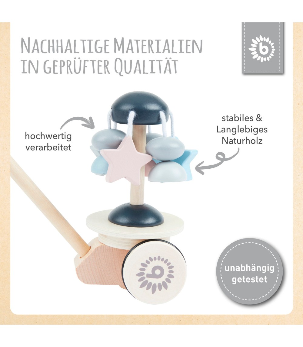 Schiebespielzeug Holz mit Stern-Karussell -  - ab 18 Monate
