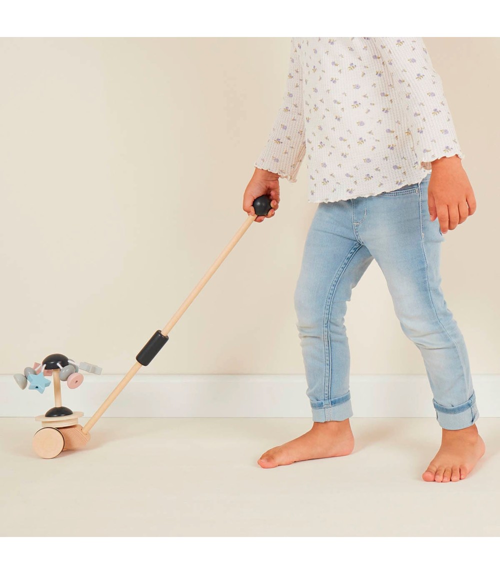 Schiebespielzeug Holz mit Stern-Karussell -  - ab 18 Monate