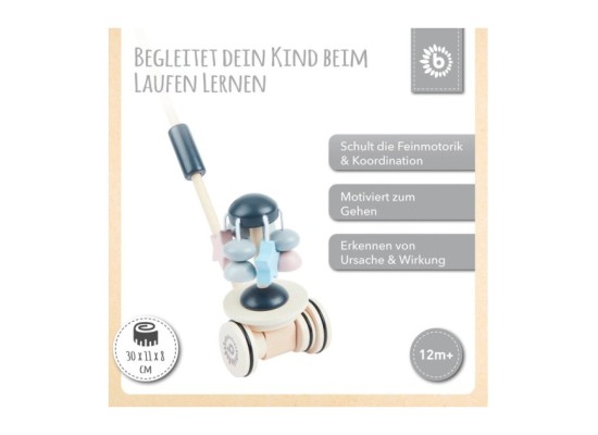 Schiebespielzeug Holz mit Stern-Karussell -  - ab 18 Monate